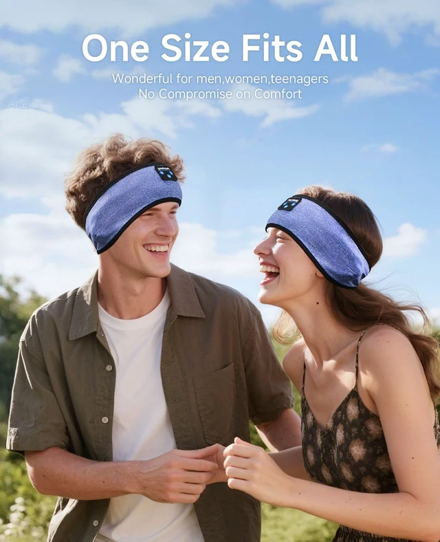 Alt view image 6 of 7 - Sleep Headphones Bluetooth 5.4 Headband Wireless Earbuds Earphones Sweat Resistant with Ultra-Thin HD Stereo Speaker, Headphone Band for Side Sleepers Workout Running Tech Gadgets Unique Gifts