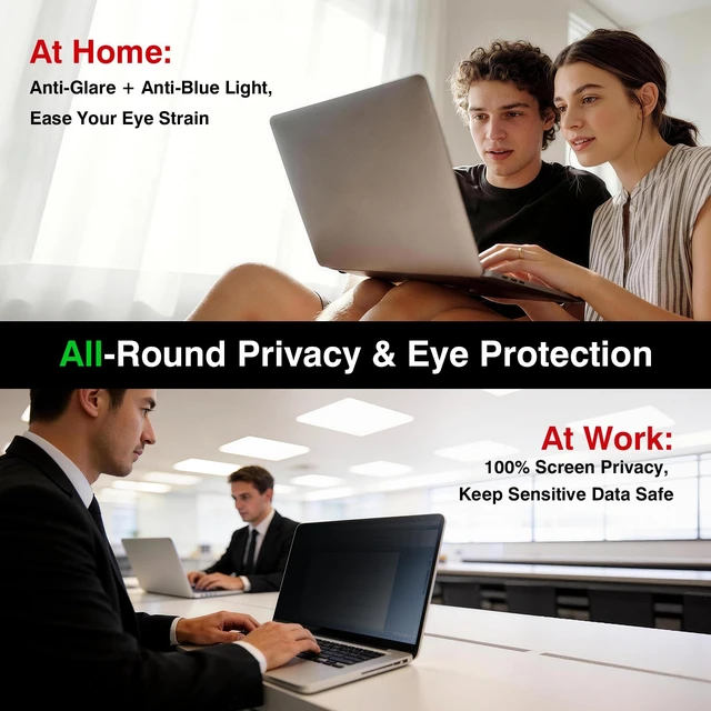 Alt view image 7 of 7 - Magnetic Privacy Filter for MacBook Air 13 & Pro 13 Inch Removable Privacy Filter Shield, Fits MacBook Air 13 M1 & Pro 13 M1/M2 2018-2022
