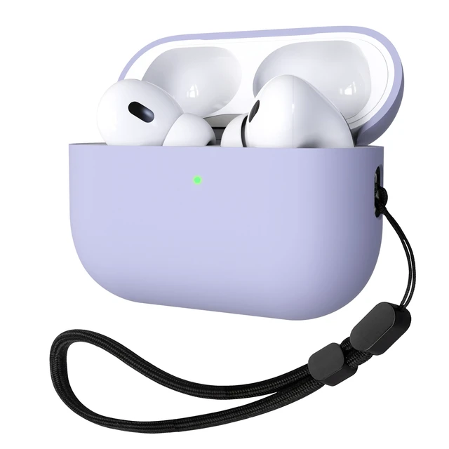 Main image of Liquid Silicone Case for AirPods Pro 2, Triple Layer Hybrid Protective Hard Case Shockproof Cover Compatible with AirPods Pro 2nd Generation (Purple)