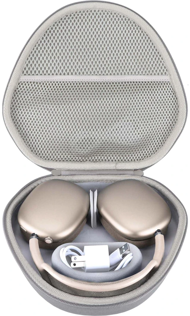 Main image of Hard Case Replacement for Apple Airpods Max Over-Ear Headphones Hard Shell Shockproof, Portable Headphone Storage, Mesh Bag Organizer, Lightweight Travel