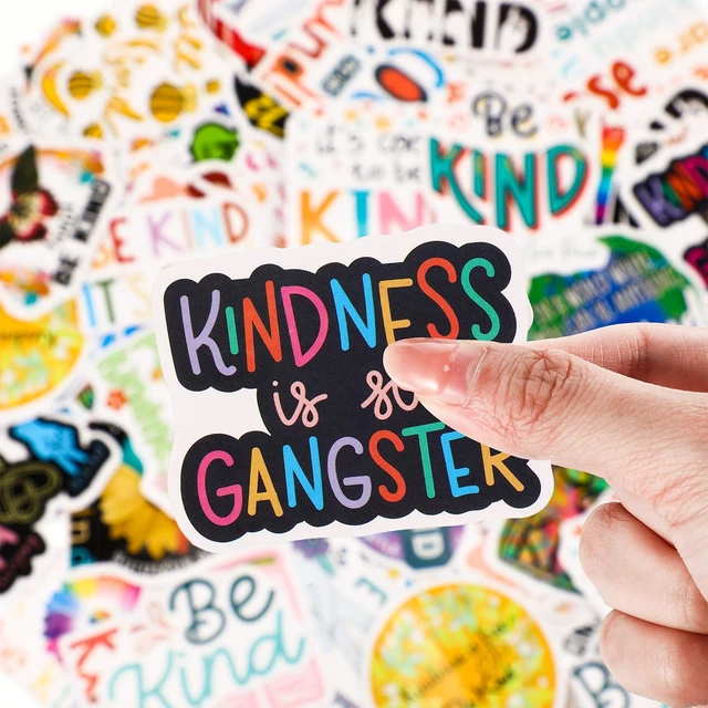 Alt view image 2 of 7 - 200 Pcs Be Kind Stickers, Waterproof Kindness Decals Kindness Stickers with Motivational Quotes for Water Bottles, Laptops, Classroom Rewards, Teacher Supplies, and Encouragement