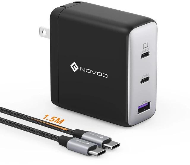 Main image of 100W USB C Charger, 120W MacBook Pro Charger, 3-Port GaN Fast Charger with PD3.0, PPS, for MacBook pro & Air, ipad Air, iPhone 15, iPad, Laptops and All USB C Device