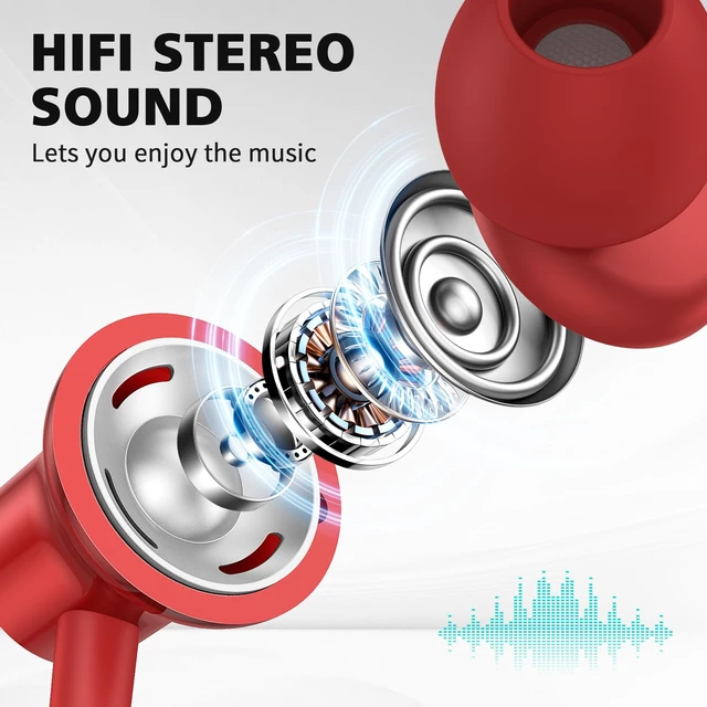 Alt view image 2 of 7 - USB C Earbuds for Samsung S25 S26 Ultra S24+ S23 Fe S22, Red Type C Earphone with Mic Stereo Magnetic Corded USBC Headphone for iPhone 18 Pro Max Duo 17 Air 16 15 Plus/iPad/Pixel 11 10 9