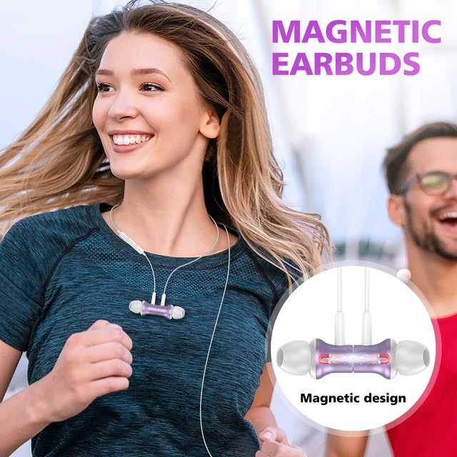 Alt view image 5 of 7 - USB C Earbuds for iPhone 18 Pro Max Duo 17 Air 16 15 Plus/iPad, Purple Type C Earphones with Mic Case Stereo Magnet Cord Wired Earbuds for Samsung S26 S25 S24 Ultra S23 S22 Flip/Pixel 11 10 9 8