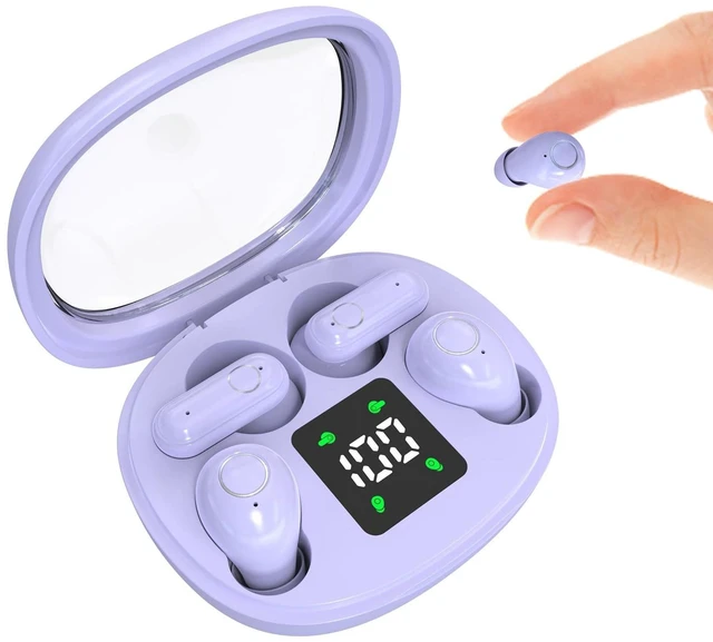 Main image of Mini Wireless Sleep Earphones, Designed for Side Sleepers Invisible Flat Earbuds, Comfortable for Small Ears, Discreet in-Ear Design, Skin-Friendly, Ideal for Women and Work Use (Purple)