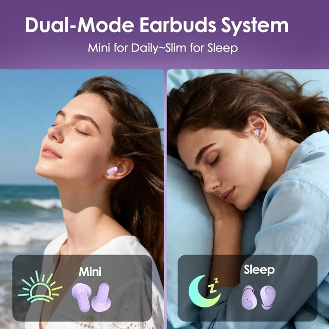 Alt view image 4 of 7 - Mini Wireless Sleep Earphones, Designed for Side Sleepers Invisible Flat Earbuds, Comfortable for Small Ears, Discreet in-Ear Design, Skin-Friendly, Ideal for Women and Work Use (Skin)