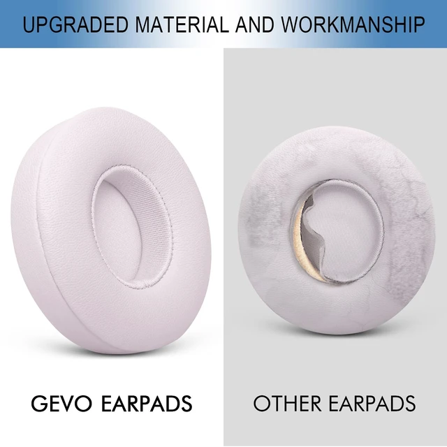 Alt view image 5 of 7 - Ear Pads Replacement for Beats Solo 4 Wireless On-Ear Headphones, Earpads Ear Cushions for Solo 4 with Soft Protein Leather, Stronger Adhesive Backing (Cloud Pink)