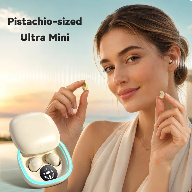 Alt view image 2 of 7 - Small Invisible Mini Earbuds Wireless Bluetooth for Small Ear Canals Low Profile Tiny Sleep Earbuds For Small Ears Smallest Micro Discreet Hidden Sleeping Earbuds For Work Mini Headphones
