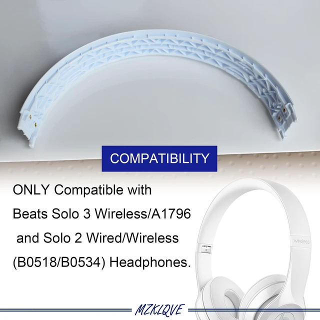 Alt view image 2 of 3 - Solo 3 Headband - Replacement Premium Repair Parts for Beats Solo 3 & Solo 2 Wired/Wireless Headphones (White)