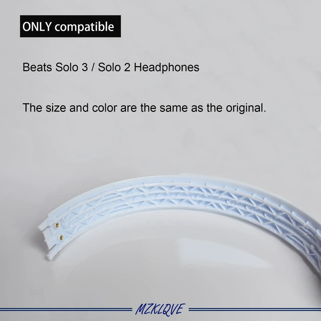 Alt view image 3 of 3 - Solo 3 Headband - Replacement Premium Repair Parts for Beats Solo 3 & Solo 2 Wired/Wireless Headphones (White)