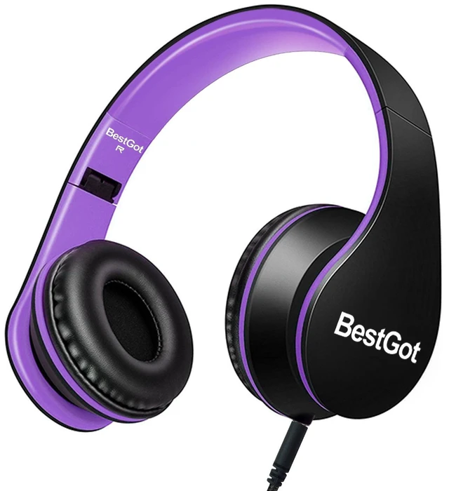 Main image of Kids Headphones for Kids with Removable Cord volume Limited 95dB B/Purple Children's headphones, perfect and comfortable