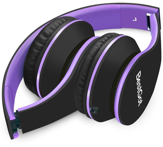 Alt view image 3 of 7 - Kids Headphones for Kids with Removable Cord volume Limited 95dB B/Purple Children's headphones, perfect and comfortable