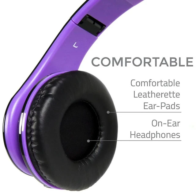 Alt view image 4 of 7 - Kids Headphones for Kids with Removable Cord volume Limited 95dB B/Purple Children's headphones, perfect and comfortable