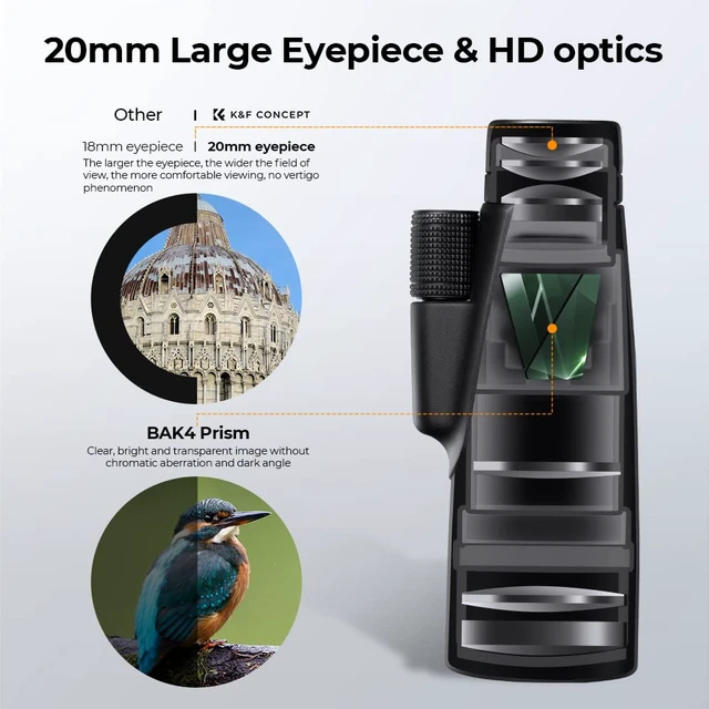Alt view image 2 of 7 - 12X50 HD Monoculars, Monoculars Telescope for Adults with BAK4 Prism & FMC Lens, Waterproof Monocular Scope with Dual Focus for Bird Watching Hunting Wildlife Hiking Traveling