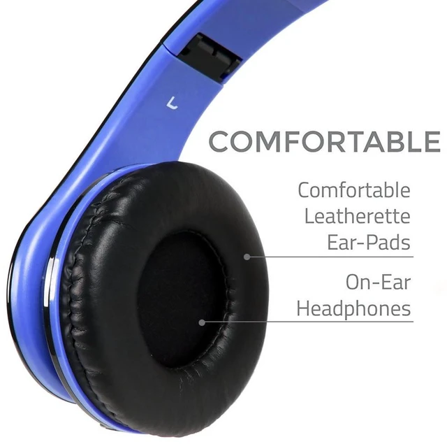 Alt view image 4 of 7 - Kids Headphones for Kids with Removable Cord volume Limited 95dB Black/Blue Children's headphones, perfect and comfortable