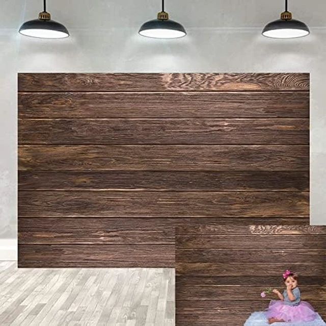 Alt view image 2 of 6 - Wood Vinyl Backdrop Rustic Brown Wooden Board Wall Portrait Photography Background 8x6FT,8x6FT(Width 240cm x Height 180cm)