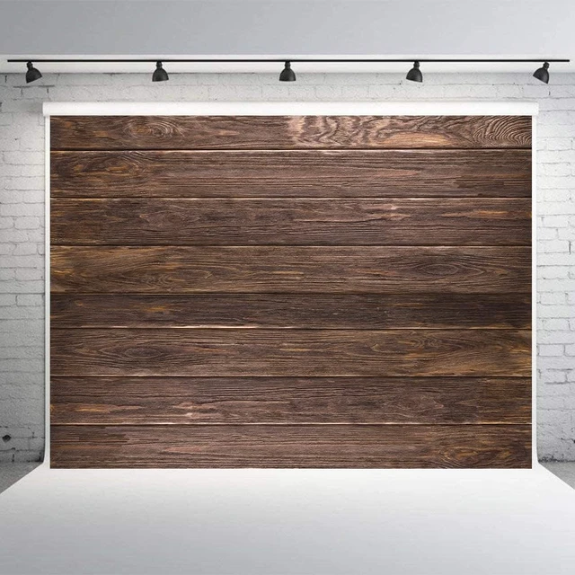 Alt view image 6 of 6 - Wood Vinyl Backdrop Rustic Brown Wooden Board Wall Portrait Photography Background 8x6FT,8x6FT(Width 240cm x Height 180cm)