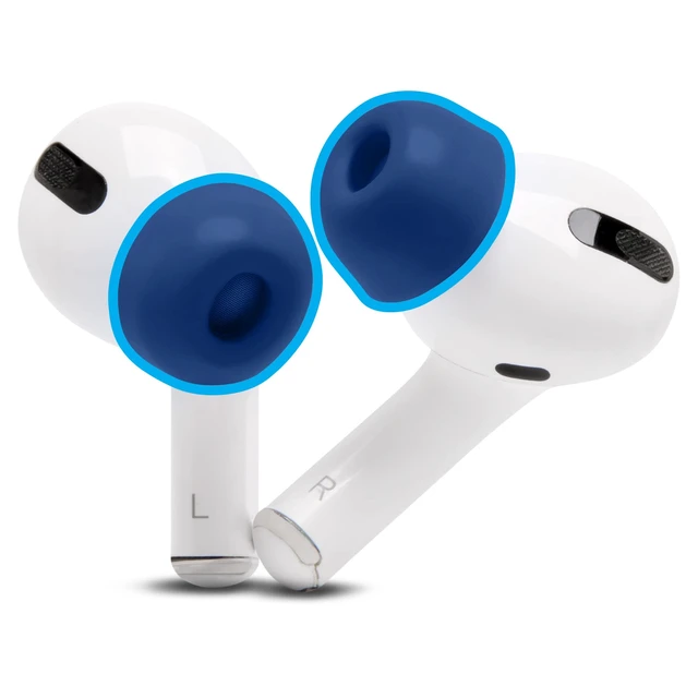Main image of TipZ - Upgraded Memory Foam Ear Tips for Airpods Pro Made by Wicked Cushions Improved Comfort, Tighter Seal & Better Foam Rebound, Fits in Charging Case Wicked Navy Blue