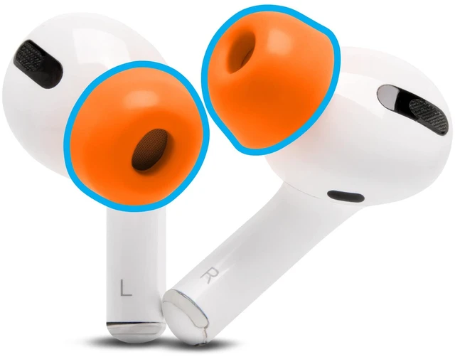Main image of TipZ - Upgraded Memory Foam Ear Tips for Airpods Pro Made by Wicked Cushions Improved Comfort, Tighter Seal & Better Foam Rebound, Fits in Charging Case Wicked Orange