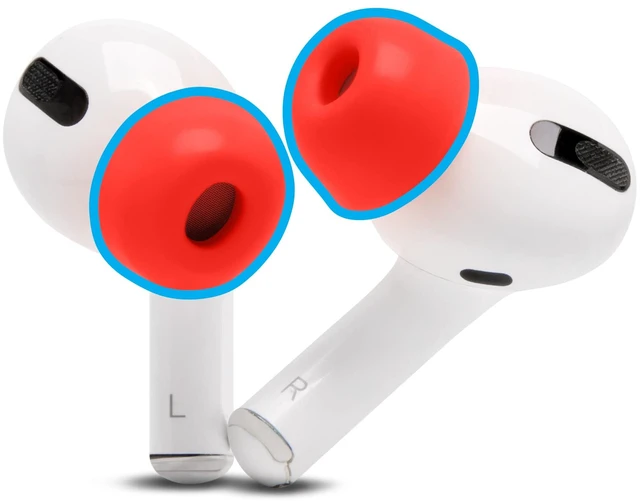 Main image of TipZ - Upgraded Memory Foam Ear Tips for Airpods Pro Made by Wicked Cushions Improved Comfort, Tighter Seal & Better Foam Rebound, Fits in Charging Case Wicked Red