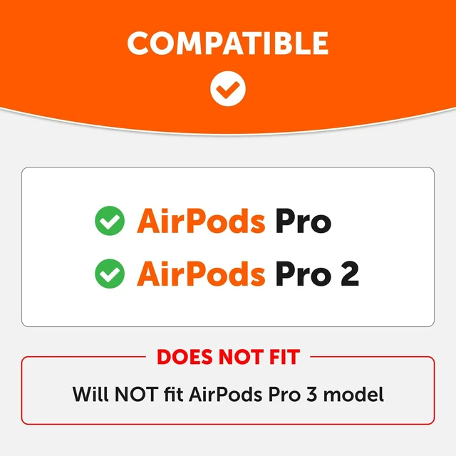 Alt view image 2 of 7 - TipZ - Upgraded Memory Foam Ear Tips for Airpods Pro Made by Wicked Cushions Improved Comfort, Tighter Seal & Better Foam Rebound, Fits in Charging Case Wicked Orange