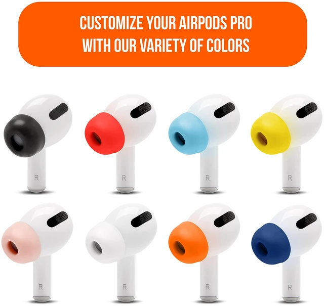 Alt view image 4 of 7 - TipZ - Upgraded Memory Foam Ear Tips for Airpods Pro Made by Wicked Cushions Improved Comfort, Tighter Seal & Better Foam Rebound, Fits in Charging Case Wicked Orange