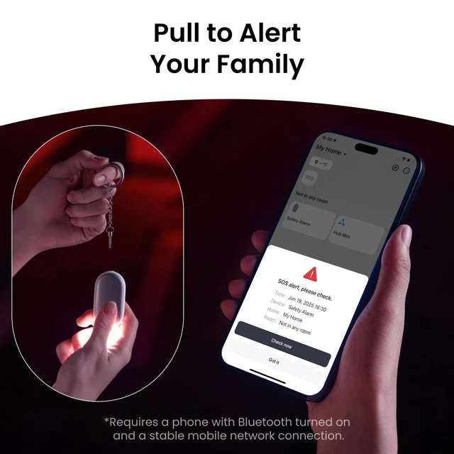 Alt view image 5 of 7 - 130 dB Personal Safety Alarm for Women with Apple Find My APP, Extra-Loud Siren & Strobe Light, Waterproof Self Defense Keychain for Women, College Girls and Kids (White)