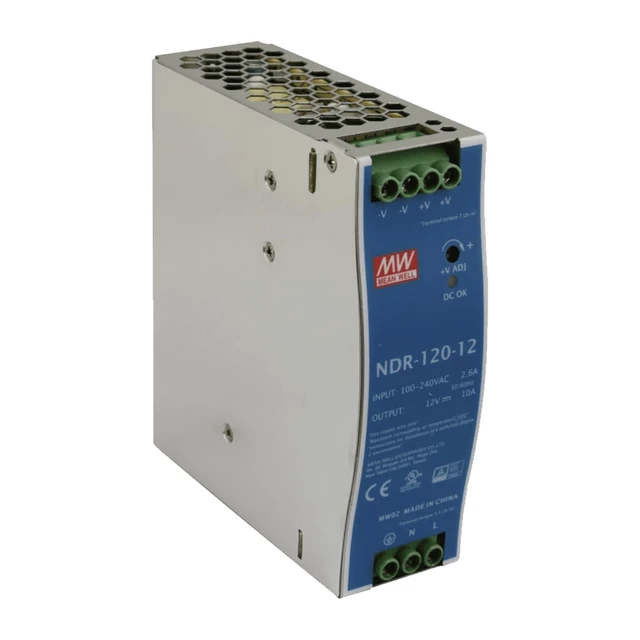 Main image of MeanWell NDR-120-12 120W 12V 10A Power Supply DIN Rail DIN-Rail