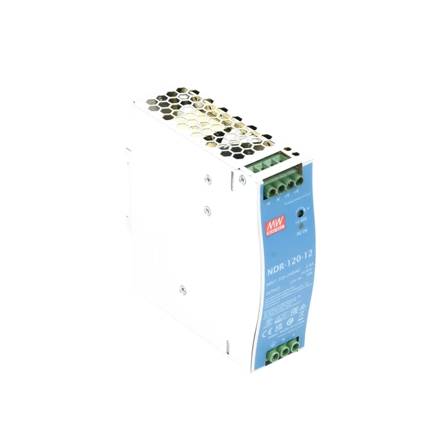 Alt view image 3 of 5 - MeanWell NDR-120-12 120W 12V 10A Power Supply DIN Rail DIN-Rail
