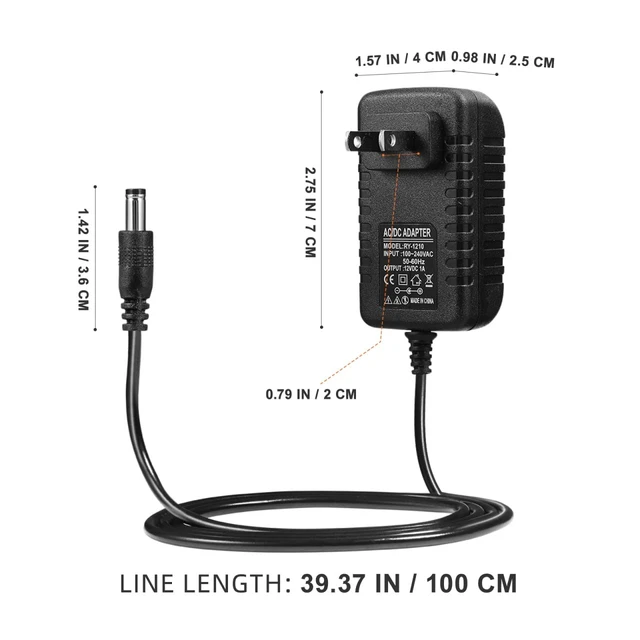 Alt view image 2 of 7 - LED Power Adapter AC110-240V DC12V 1A Switching Power Supply Converter for Aquarium Fish Tank Light (US Plug)