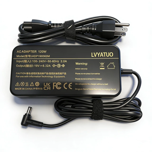 Main image of 120W 19V 6.32A Charger Fit for Asus GL502 N750 N53S N55 GamingLaptop PA-1121-28 A15-120P1A Power Adapter for Asus Rog GL502VT GL502V GL502VT-DS71 N750 N500 G50 N53S N55