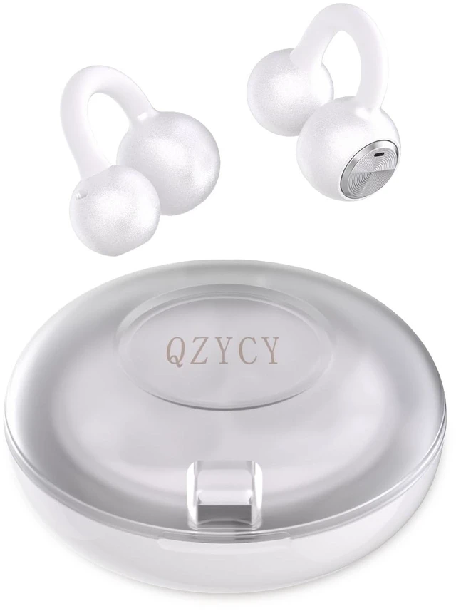Main image of Clip On Earbuds Open Ear Headphones - No Hurt Ears, Wireless 5.4 Earphone with Mic, 40H Playtime, Premium Audio, Charging Case Lighting Effects, for Office, Sports, White - DL3