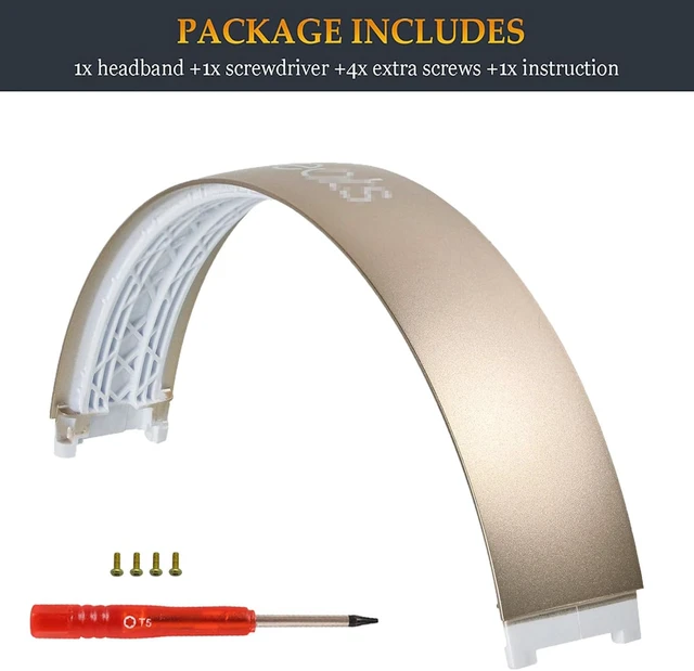 Alt view image 6 of 7 - by Dre Studio 2 Headband Replacement Parts Same as The OEM Arch Band B0501 Accessories Compatible with Beats by Dr. Dre Studio2 Wired/Wireless (Model B0500/B0501) Headphones (Gold)