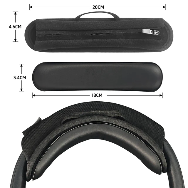 Alt view image 4 of 7 - Universal Headphone Headband Cover + Removable Headband Cushion for Sony Beats Bose Skullcandy Soundcore JBL Sennheiser HyperX ATH Corsair Jabra & Other Headphones, Foam Headband Pad