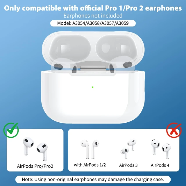 Alt view image 2 of 7 - Wireless Charging Case Replacement Compatible with AirPods 3th Generation, and Bluetooth Pairing Sync Button-(No Earbuds)