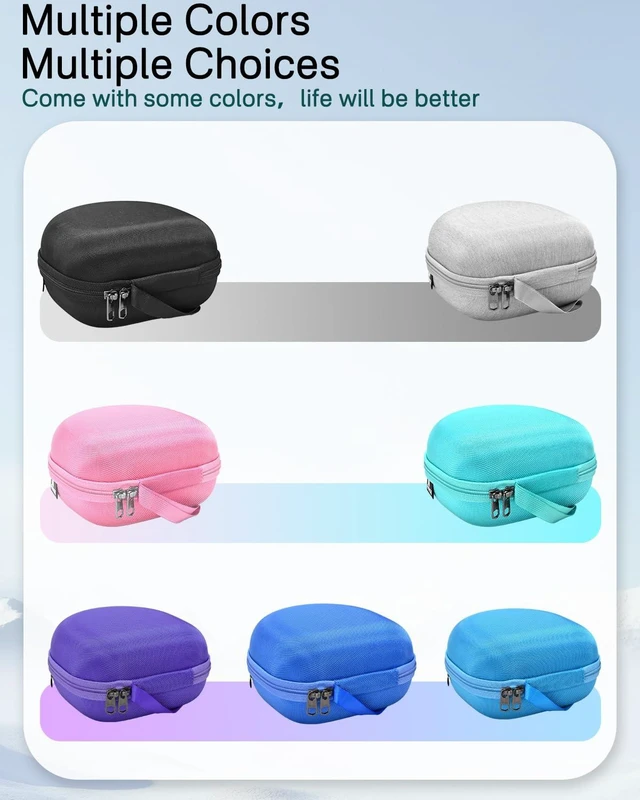 Alt view image 6 of 7 - Hard Storage Case Compatible with BERIBES, for TOZO, for KVIDIO, for Beats Over-Ear Headphones and More Headset, Travel Carrying Bag.(for Sale is Case Only) - Green