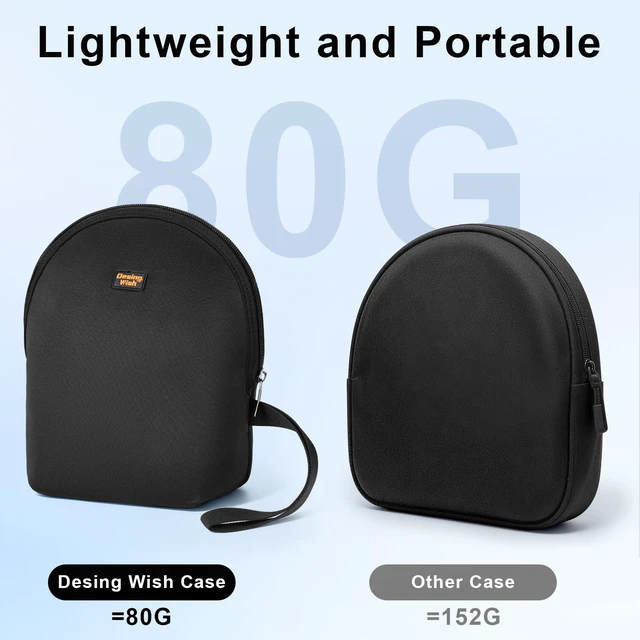 Alt view image 6 of 7 - Soft Headphone Case Bag, Large Headset Carrying Storage Bag Lightweight Headphone Pouch Compatible with JBL Tune & Live/Sony WH-CH520 510 720/ Sony MDR-ZX/Bose QuietComfort/JLab/BERIBES