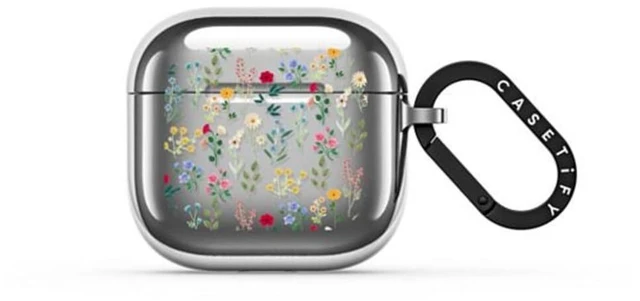 Main image of Mirror Case for AirPods 4/5 - Silver Slim Fit Wirelss Charging Compatible 360-degree Protection Spring Botanicals