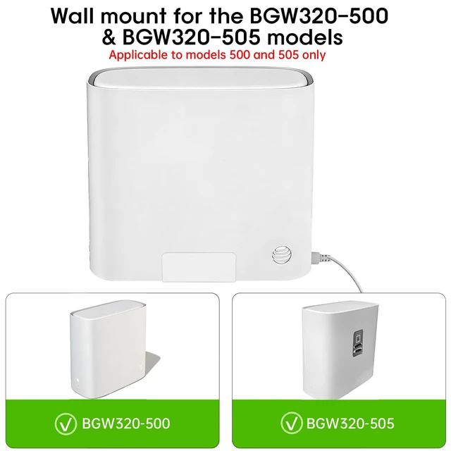 Alt view image 6 of 7 - Metal Wall Mount for AT&T Fiber (Arris) BGW320+Power Bricks Mount Holder Kit,Designed for AT&T Internet Modem Gateway Mounting Holder Compatible with BGW-320,White Steel Wall Mount for BGW320-500,505