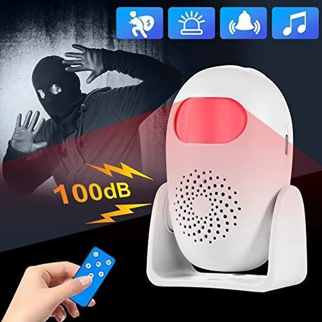 Alt view image 4 of 7 - Motion Detector Alarm Indoor Motion Sensor Alarm with Remote Control 110dB 4 Volume Levels Motion Detector Alert for Home Shop Store (1 Motion Detector, 1 Remote Control)