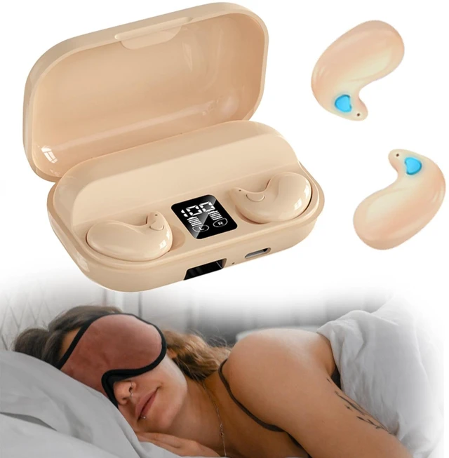 Main image of Flat Invisible Sleep Wireless Earphone IPX5 Waterproof Thin Invisible Sleep Earbuds for Side Sleepers Sleep Ear Buds Smallest Tiny Small Mini Discreet Earbud for Sleeping Invisible Headphones