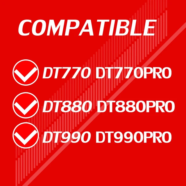Alt view image 2 of 7 - DT990 Protective Headband Cover Compatible with DT990, DT990 PRO, DT880, DT880 PRO, DT770, DT770 PRO, I Washable Breathable Mesh Fabric (Black)
