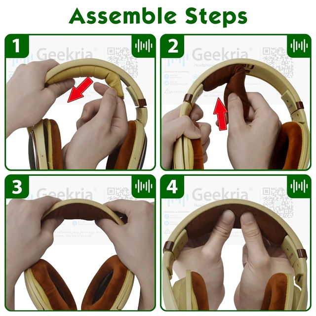 Alt view image 4 of 7 - Velour Headband Pad Compatible with Sennheiser HD598, HD598SE, HD598CS, HD595, HD569, HD559, HD558, HD555, HD518, HD515, Game ONE, PC360, PC373D Headphones (Brown)