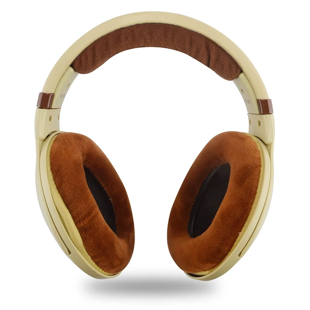 Alt view image 5 of 7 - Velour Headband Pad Compatible with Sennheiser HD598, HD598SE, HD598CS, HD595, HD569, HD559, HD558, HD555, HD518, HD515, Game ONE, PC360, PC373D Headphones (Brown)