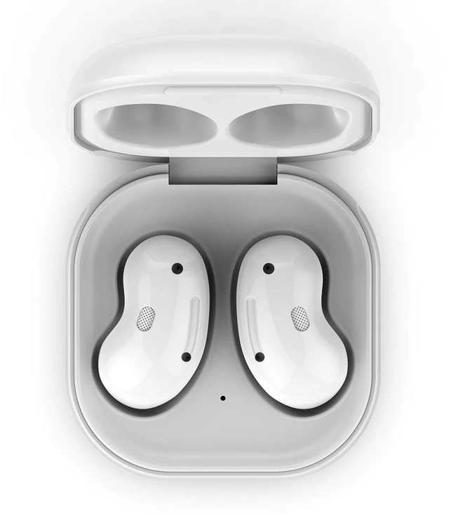 Alt view image 2 of 6 - Wired Charging Case for Galaxy Buds Live SM-R180, Replacement Charger Case Cover with 3.3ft USB-C Cable for Samsung Earbuds (White)