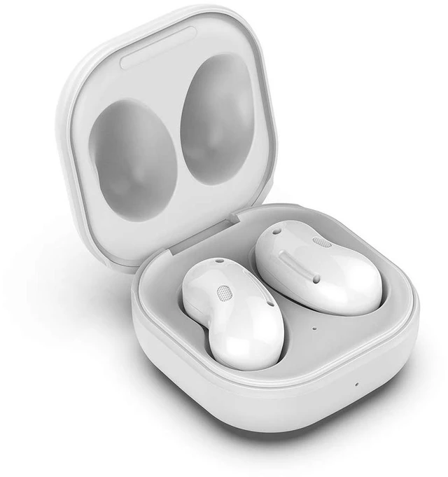 Alt view image 3 of 6 - Wired Charging Case for Galaxy Buds Live SM-R180, Replacement Charger Case Cover with 3.3ft USB-C Cable for Samsung Earbuds (White)