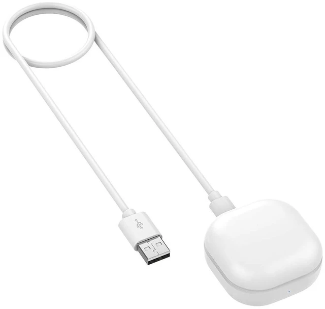 Alt view image 6 of 6 - Wired Charging Case for Galaxy Buds Live SM-R180, Replacement Charger Case Cover with 3.3ft USB-C Cable for Samsung Earbuds (White)