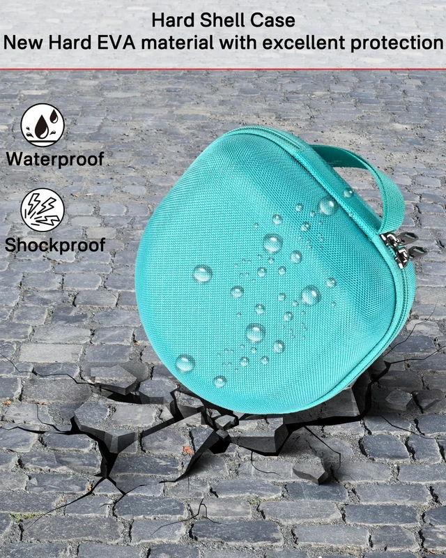 Alt view image 5 of 7 - Hard Storage Case Compatible with BERIBES, for TOZO, for KVIDIO, for Beats Over-Ear Headphones and More Headset, Travel Carrying Bag.(for Sale is Case Only) - Green