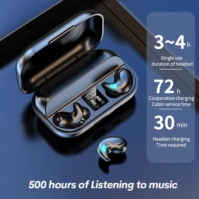 Alt view image 4 of 7 - Invisible Sleep Wireless Earphone IPX5 Waterproof Thin Invisible Sleep Earbuds for Side Sleepers Sleep Ear Buds Smallest Tiny Small Mini Discreet Earbud for Sleeping Invisible Headphones