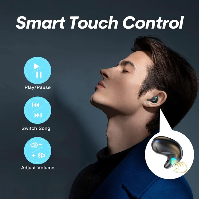 Alt view image 6 of 7 - Invisible Sleep Wireless Earphone IPX5 Waterproof Thin Invisible Sleep Earbuds for Side Sleepers Sleep Ear Buds Smallest Tiny Small Mini Discreet Earbud for Sleeping Invisible Headphones
